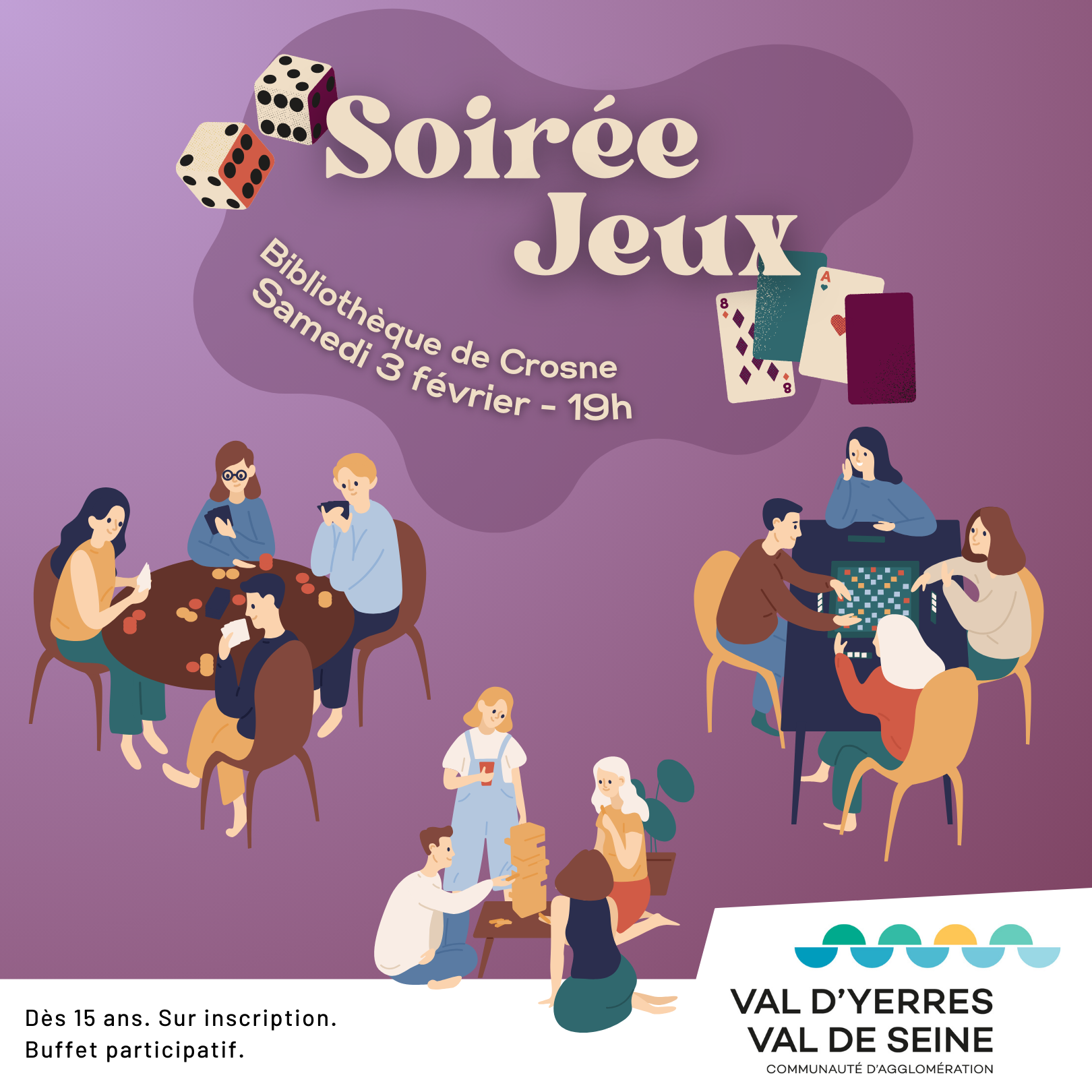 Soirée jeux Communauté d'Agglomération du Val d'Yerres Val de Seine
