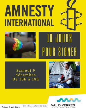10 jours pour signer avec Amnesty International