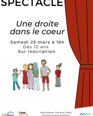 Spectacle "Une droite dans le coeur" par la compagnie Bicyclette