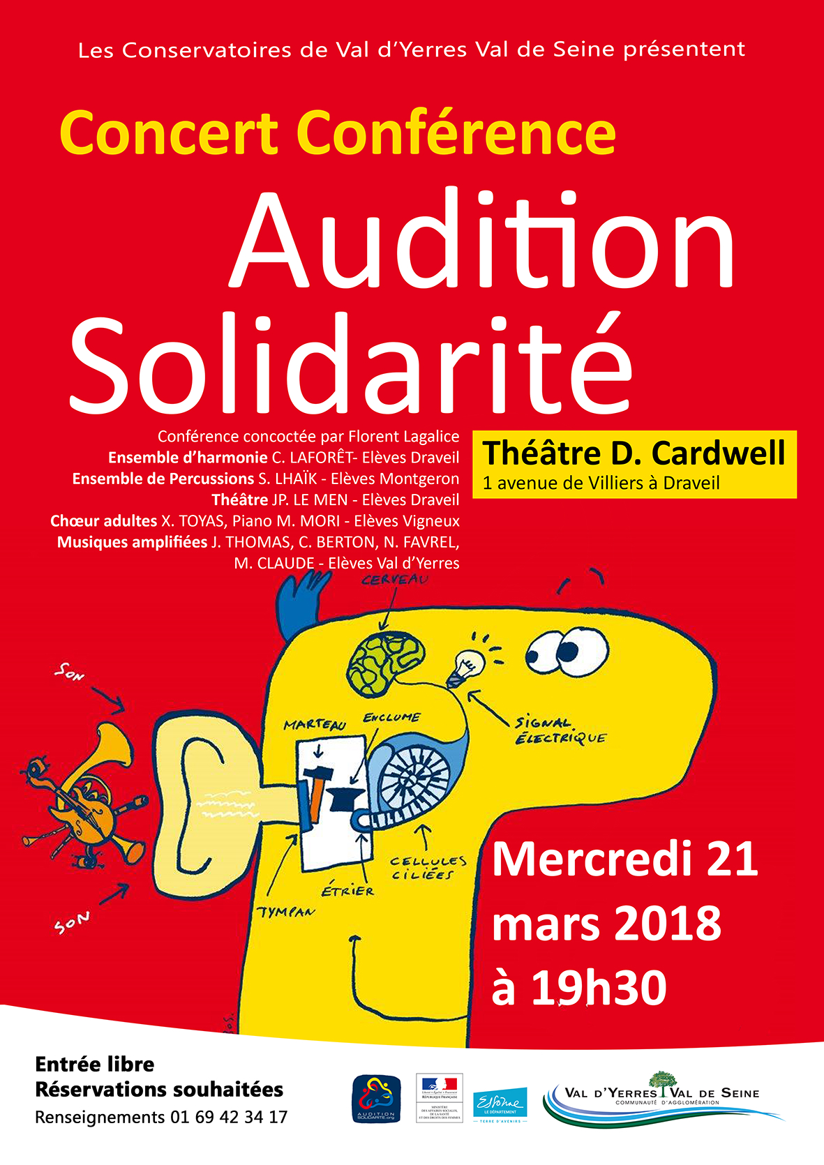 Concert - Conférence « Audition - Solidarité » : Mercredi 21 mars