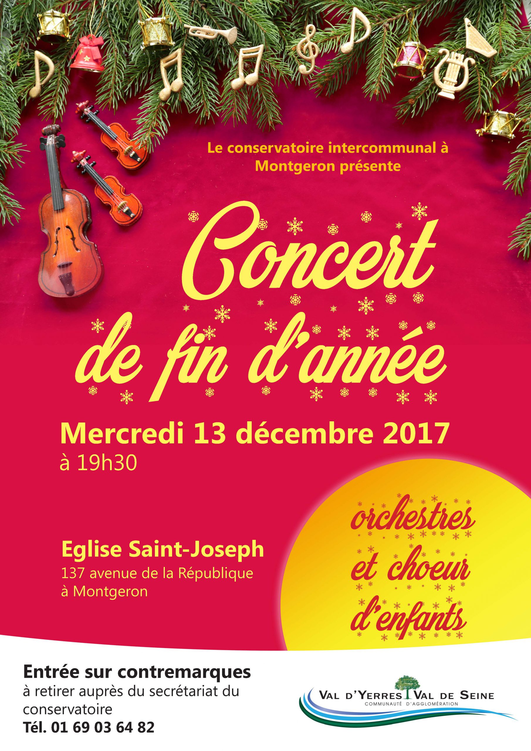Concert de fin d'année du conservatoire intercommunal à Montgeron : mercredi 13 décembre