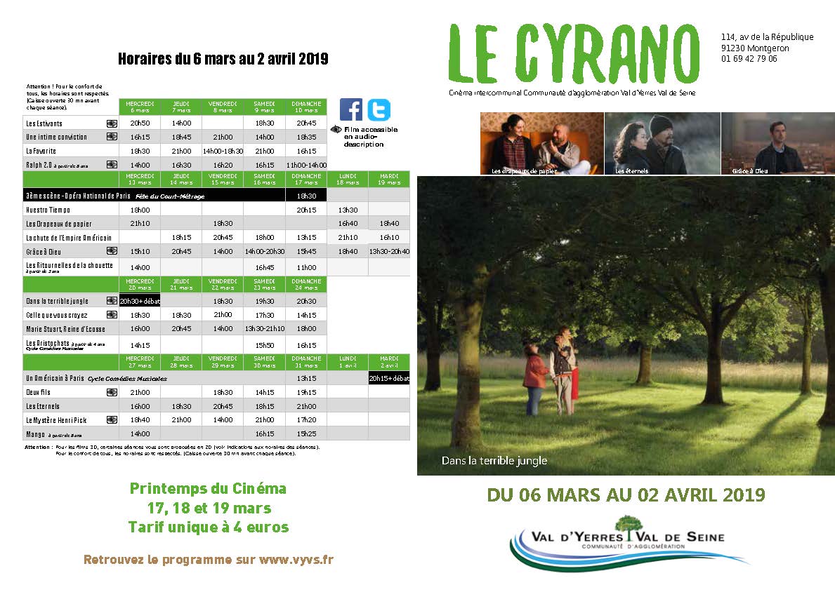 Programme du Cyrano Mars 2019