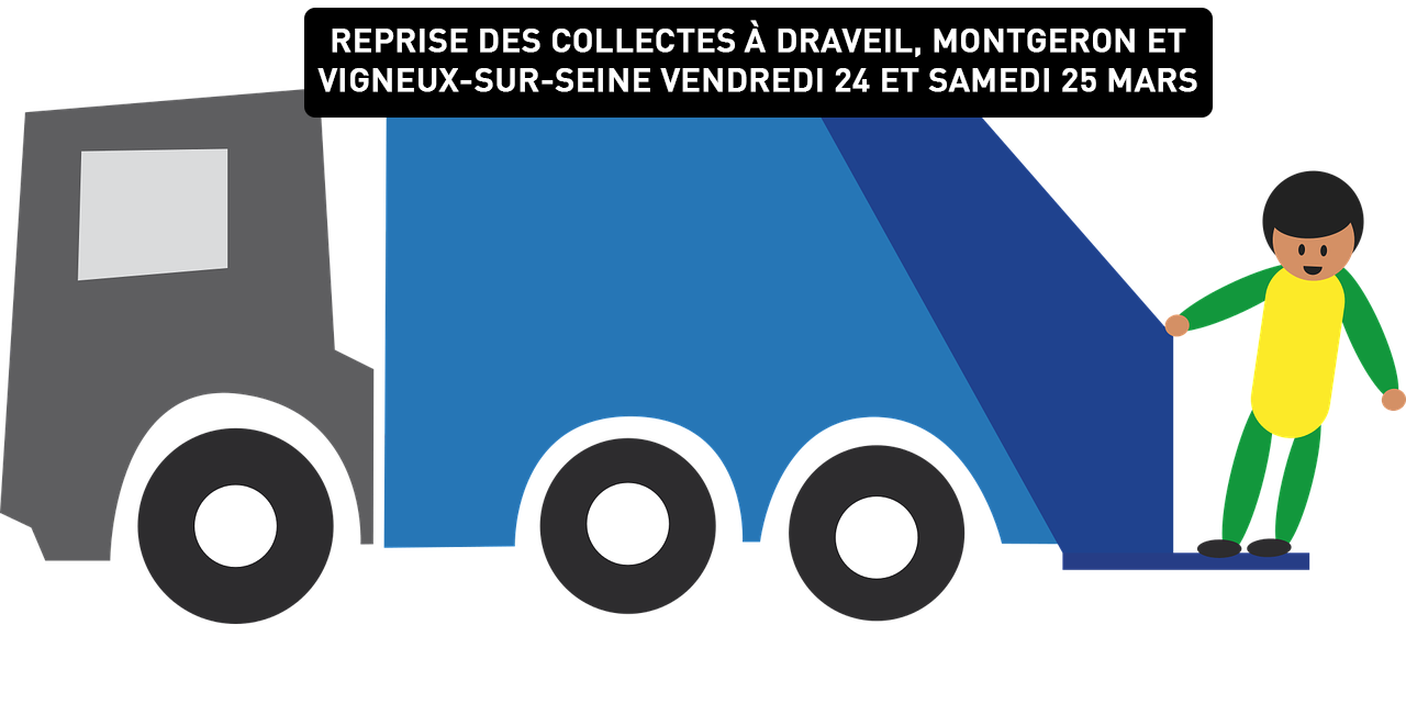 Reprise des collectes à Draveil, Montgeron et Vigneux-sur-Seine vendredi 24 et samedi 25 mars