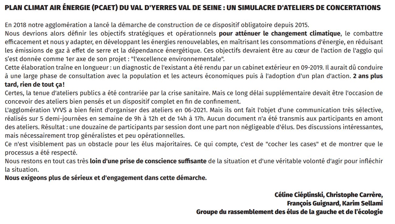 Tribune opposition communautaire RGE novembre_21