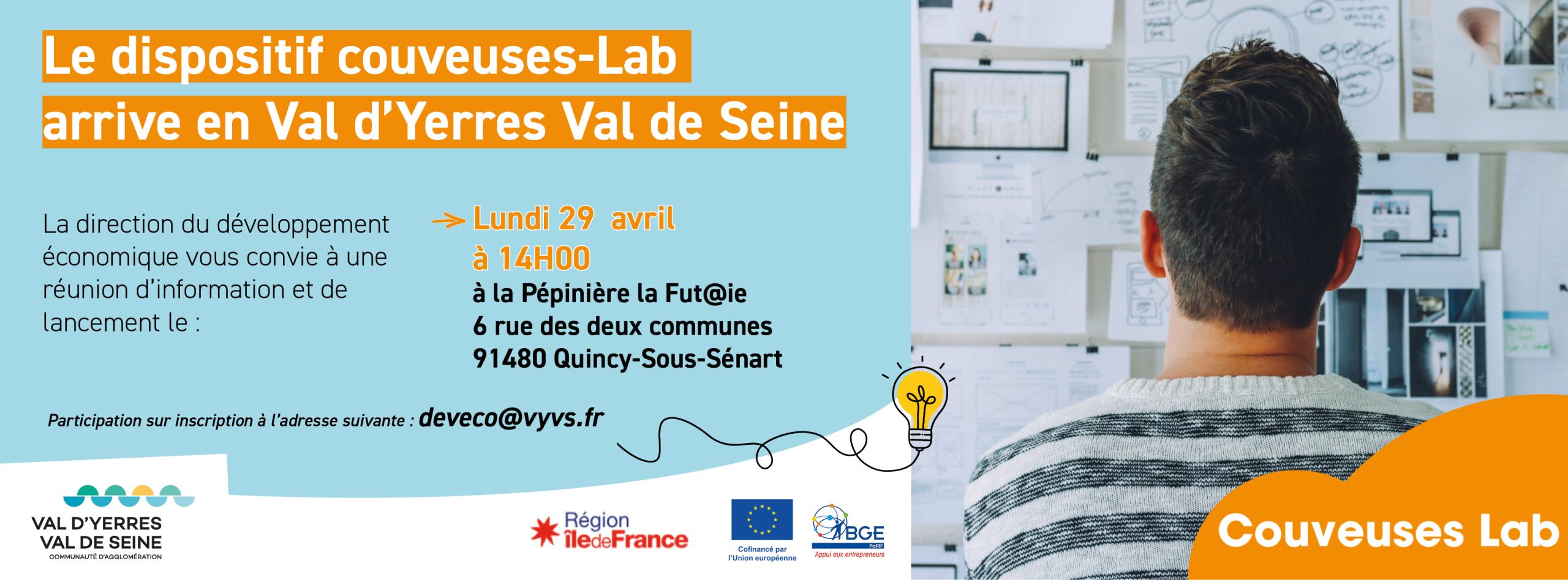Le dispositif Couveuses-Lab arrive en Val d’Yerres Val de Seine !