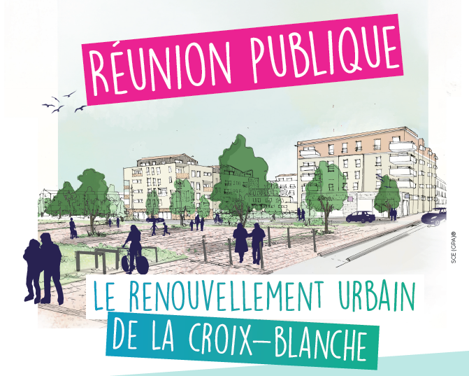 Réunion publique 9 juillet sur le renouvellement urbain de la croix blanche à Vigneux